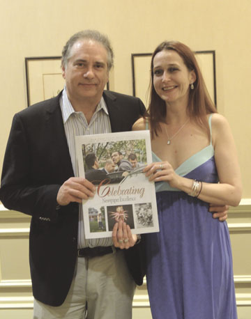 The two publishers enjoy a weekend away from the office, with the added bonus of receiving recognition for their work