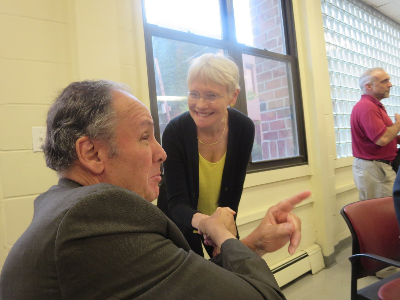 Emily Lloyd and Buddy Scotto (Carroll Gardens mayor), go way back.