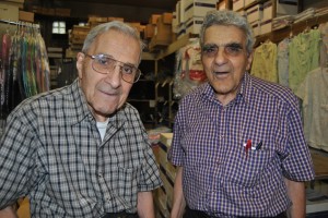 Joe, left, and Mat Chirico are in the middle of a nice long run operating their dry goods store the old fashioned way. They fought in WW 2 and then returned to work in the store their mother founded. They are still running it, pretty much as always. Before Victoria’s Secret, this was the way that America bought it’s underwear, and if you don’t need the frills this is still the best way. Photo by Elizabeth Graham