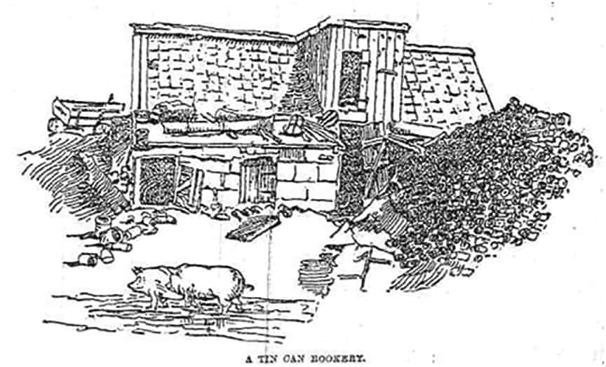 Image of a Red Hook shack from the Brooklyn Daily Eagle, June 22, 1890.