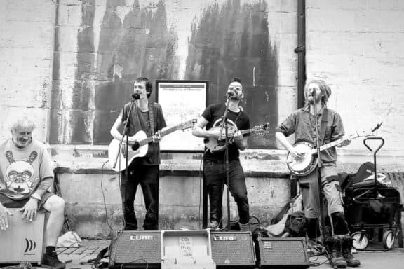 The band, Slack Mallard performs
