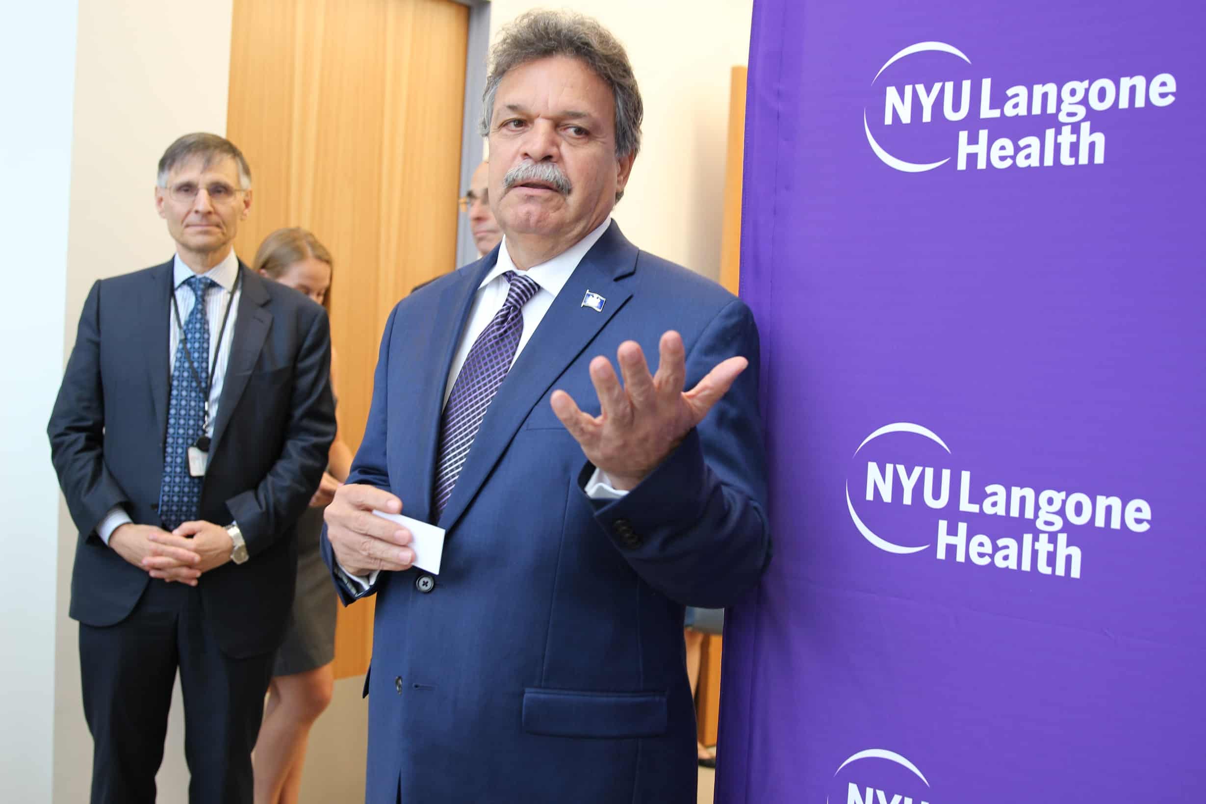 Left to right - Dr. Benjamin Neel and NYS Assemblymember Felix Ortiz